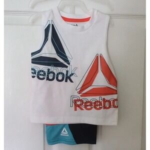 Reebok Baby Boys Sleeveless Shirt & Shorts Sz 12 Months, 2 Piece Set NWT *Read